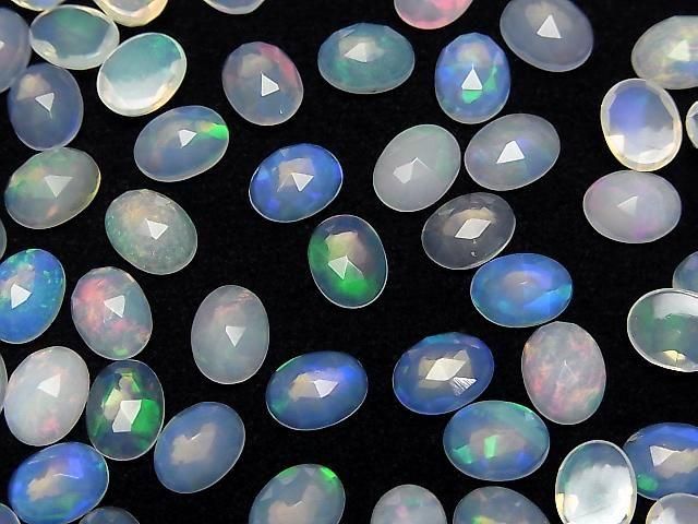 Hochwertiger Äthiopischer Opal AAA- Oval Rosen Schnitt 8x6mm 4 Stück