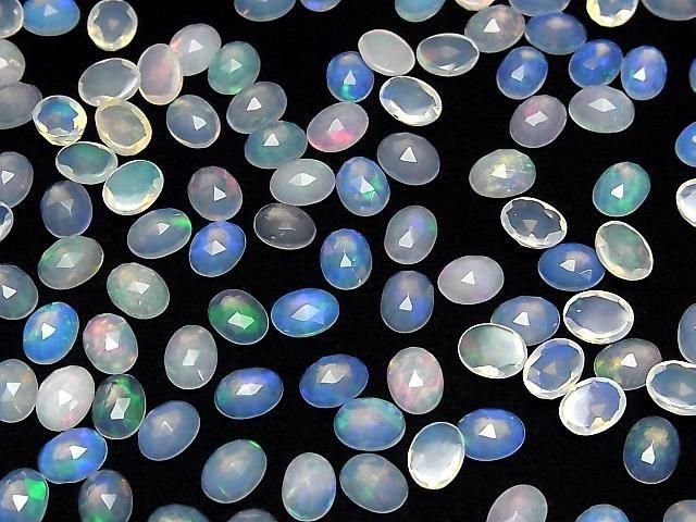 Hochwertiger Äthiopischer Opal AAA- Oval Rosen Schnitt 8x6mm 4 Stück