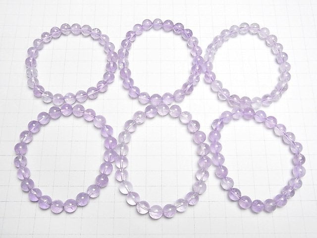 Rosenamethyst AAA- Rund 8mm Armband