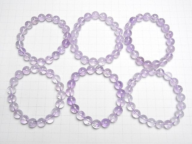 Rosenamethyst AAA- Rund 10mm Armband