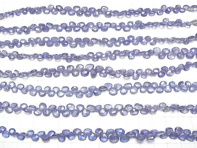 [Video]High Quality Tanzanite AAA- Chestnut Faceted Briolette half or 1strand beads (aprx.7inch/18cm)