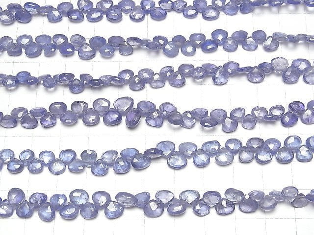 [Video]High Quality Tanzanite AAA- Chestnut Faceted Briolette half or 1strand beads (aprx.7inch/18cm)