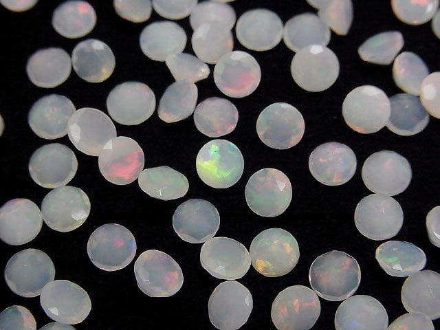 High Quality Ethiopian Opal AA++ Loose stone Round Faceted 5x5mm 5pcs