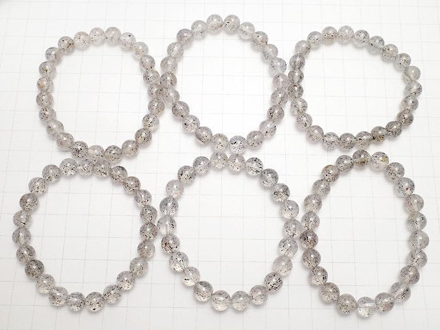 Mica in Quarz Rund 8mm Armband