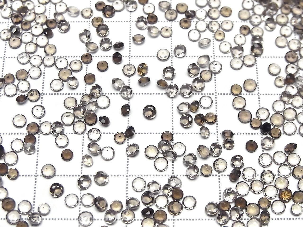 Quartz Fumé de Haute Qualité AAA Pierre Naturelle Ronde Facettée 3x3mm 10pcs