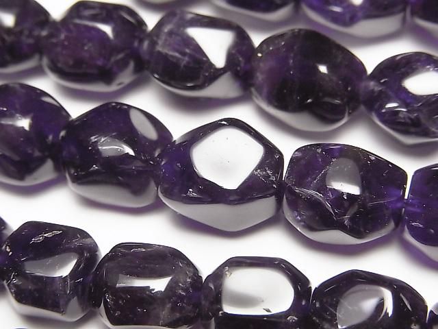 紫水晶 AA+ 切面塊粒 1串 (約15英吋/37公分) 珠子