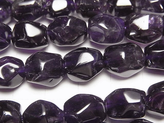 紫水晶 AA+ 切面塊粒 1串 (約15英吋/37公分) 珠子