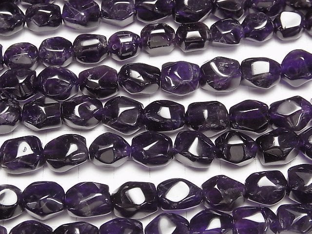Amethyst AA+ facettierte Nugget 1strang Perlen (ca. 15inch/37cm)