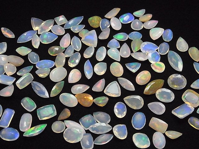 Hochwertiger äthiopischer Opal AAA loser Stein facettiert Mix 5 Stück