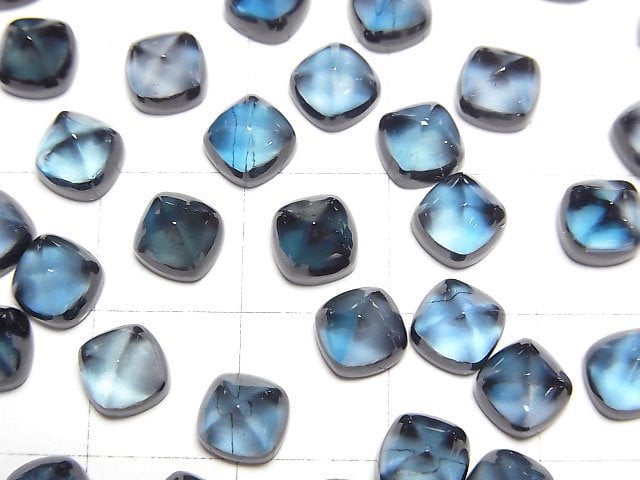 高品質倫敦藍拓帕石 AAA 糖塔切割 6x6mm 1顆