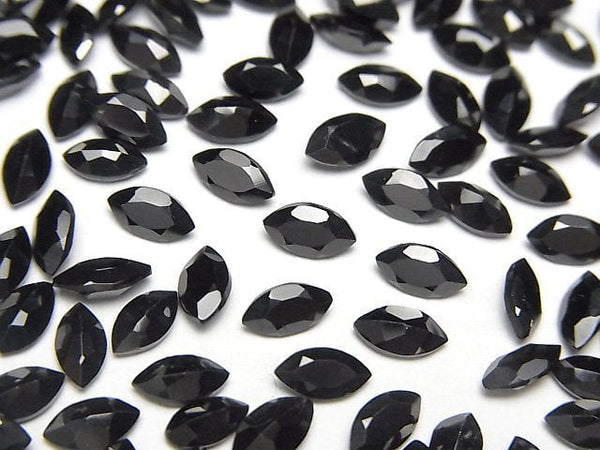 [Video]High Quality Black Spinel AAA Loose stone Marquise Faceted 6x3mm 10pcs
