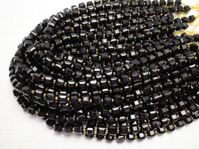 Hochwertig! Onyx Würfelform 8x8x8mm halb oder 1strang Perlen (ca. 15inch/36cm)