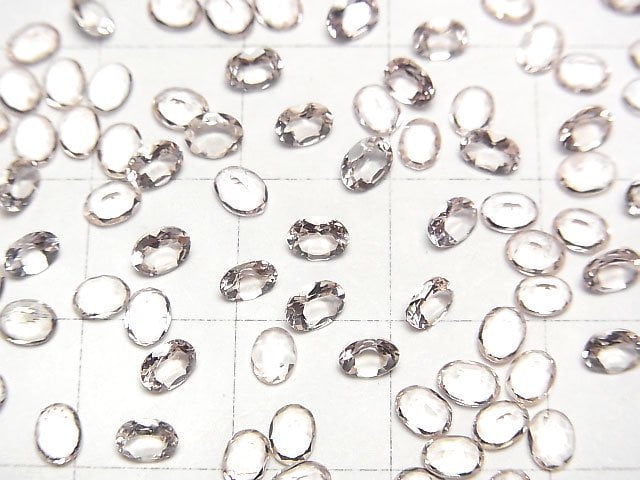 高品質摩根石 AAAA 裸石 橢圓形刻面 4x3mm 3顆