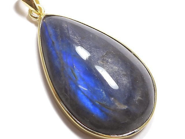 [Video][One of a kind] Labradorite AAA Pendant 18KGP NO.20