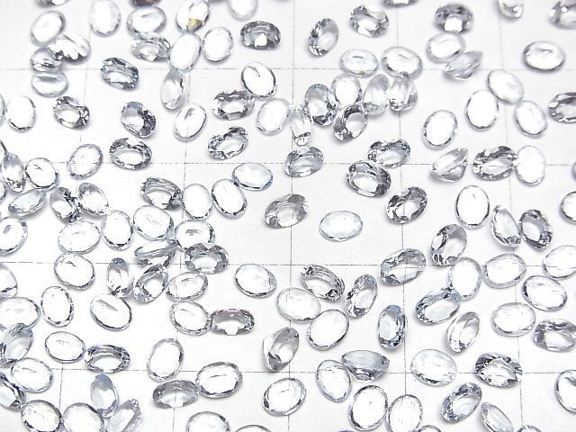 Hochwertiger Aquamarin AAA lose Stein Oval facettiert 4x3mm 5 Stück