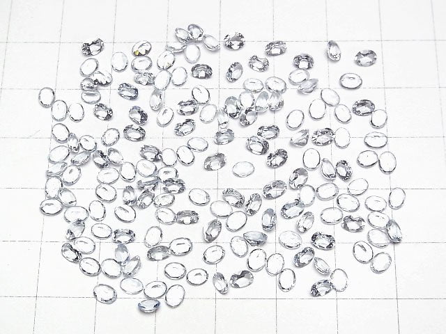 Hochwertiger Aquamarin AAA lose Stein Oval facettiert 4x3mm 5 Stück