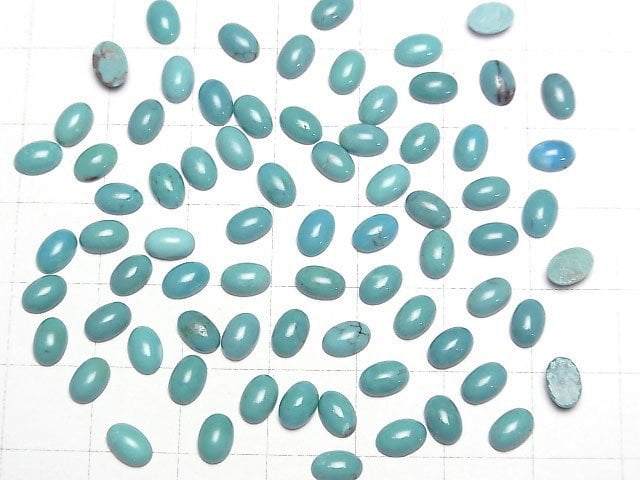 Türkis AA++ ovaler Cabochon 6x4mm 5 Stück