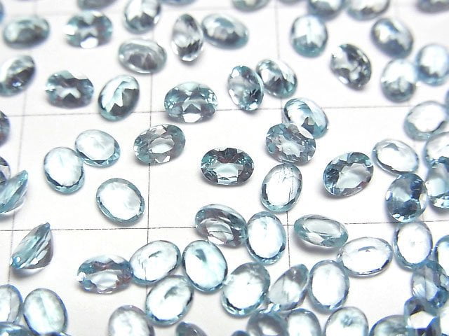 高品質磷灰石 AAA 刻面橢圓形裸石 4x3mm 10顆