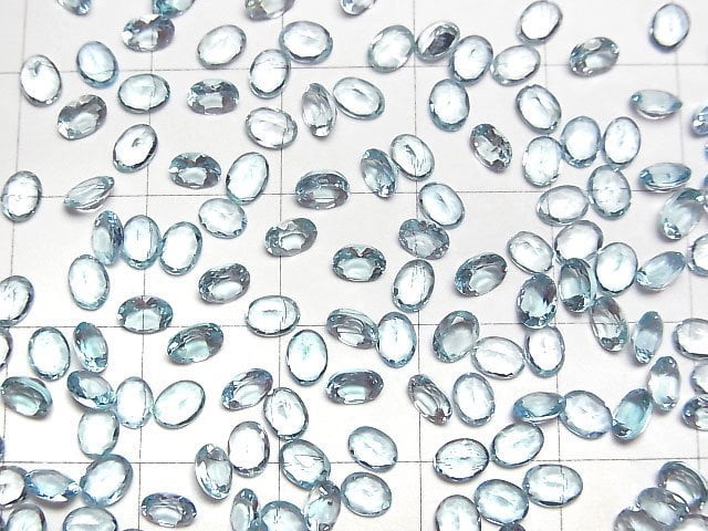 Hochwertiger Apatit AAA lose Stein Oval facettiert 4x3mm 10 Stück