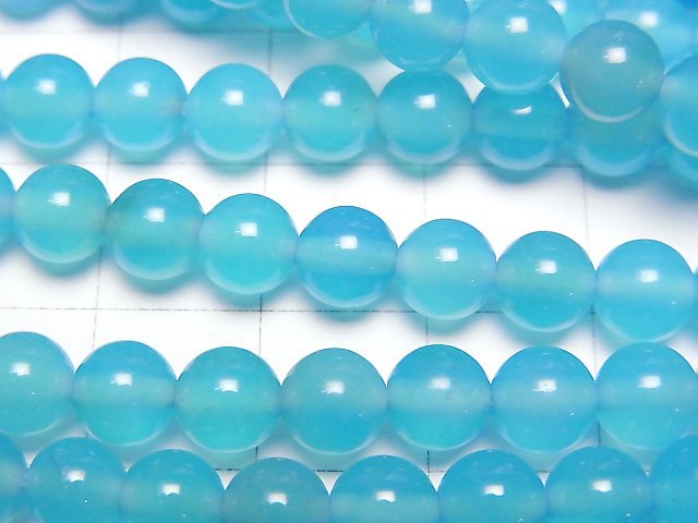 藍瑪瑙 AAA 圓珠 6mm 1串 (約14英吋/35公分)