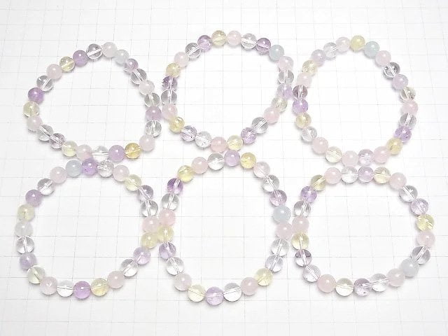 Gemischte Steine AAA- Runde 8mm Armband