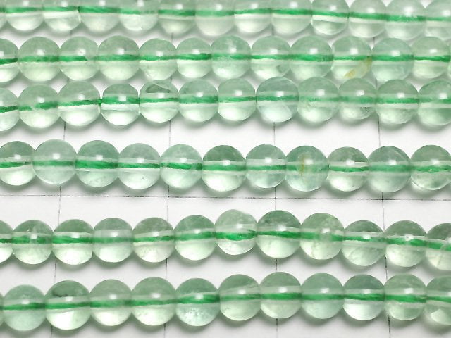 綠螢石 AAA- 圓珠 4mm 一串 (約15英吋/38公分)