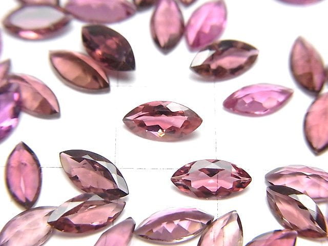 高品質粉紅色碧璽 AAA 裸石 欖尖形刻面 8x4mm 2顆
