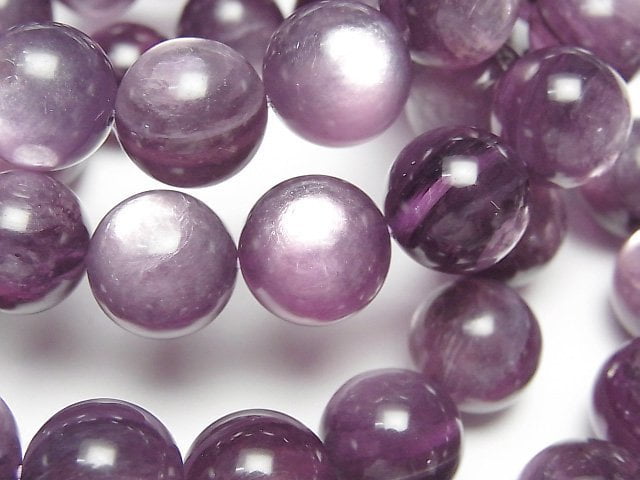 Royal Lepidolite Cat's Eye AAA- Round 12mm Bracelet