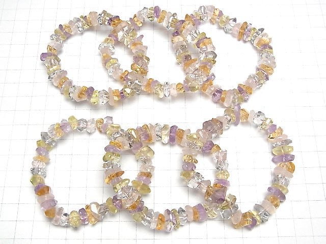 Gemischte Steine AAA- Facettierte Nugget Armband