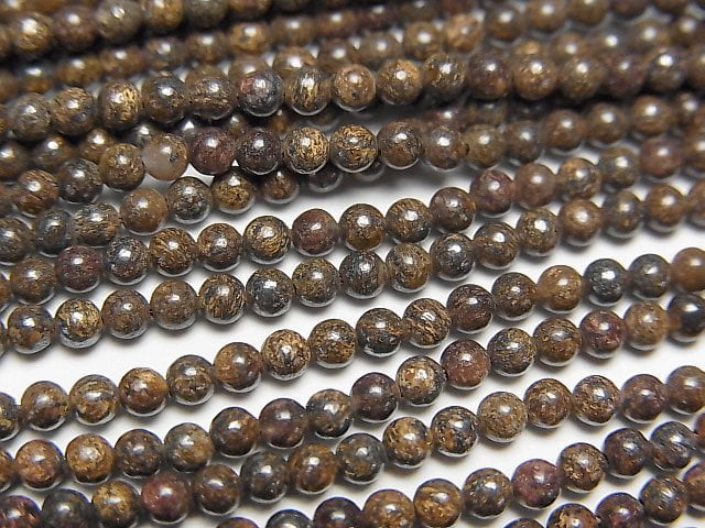 Bronzite Round 2.5mm 1strand beads (aprx.15inch/38cm)