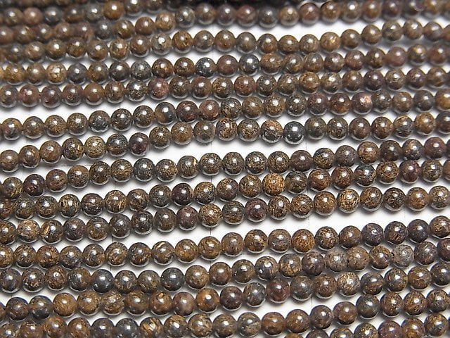 Bronzite Round 2.5mm 1strand beads (aprx.15inch/38cm)
