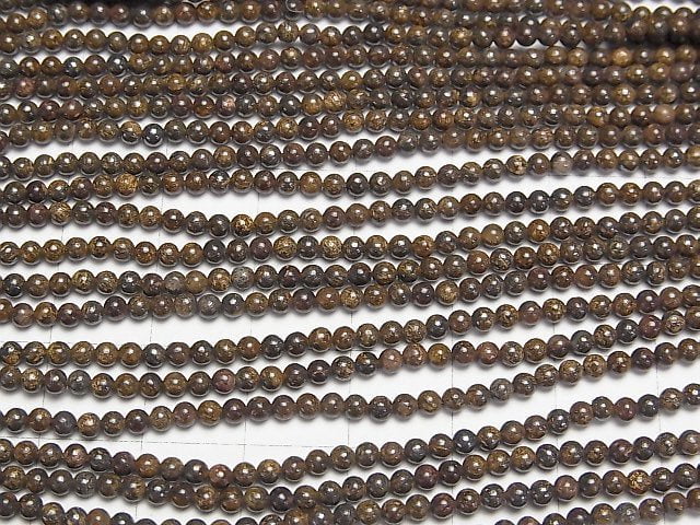 Bronzit Rund 2.5mm 1 Strang Perlen (ca. 15 Zoll/38 cm)