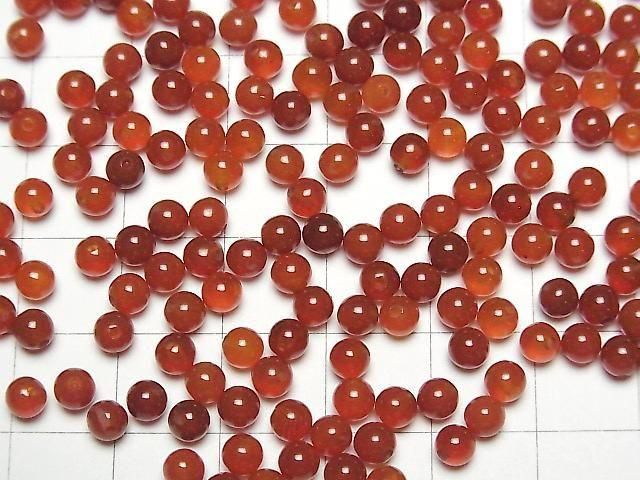 Roter Achat AAA Halb durchbohrtes Loch Rund 4mm 10 Stück