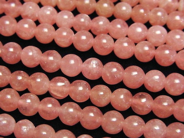 [Video] Argentina Rhodochrosite AAA- Round 5mm 1/4 or 1strand beads (aprx.15inch/36cm)