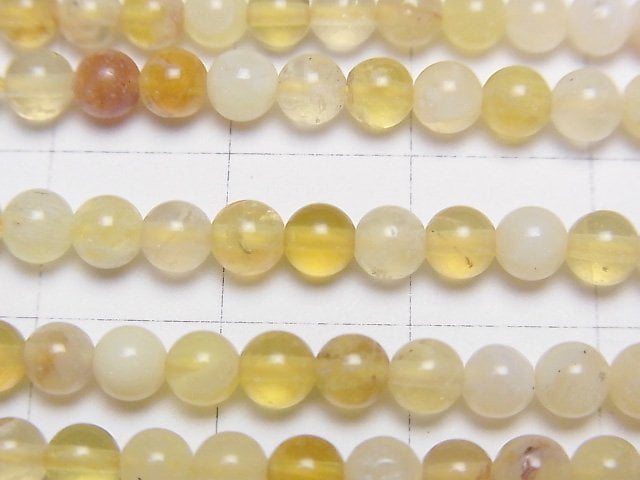 Yellow Opal AA+ Round 4mm 1strand beads (aprx.15inch/37cm)