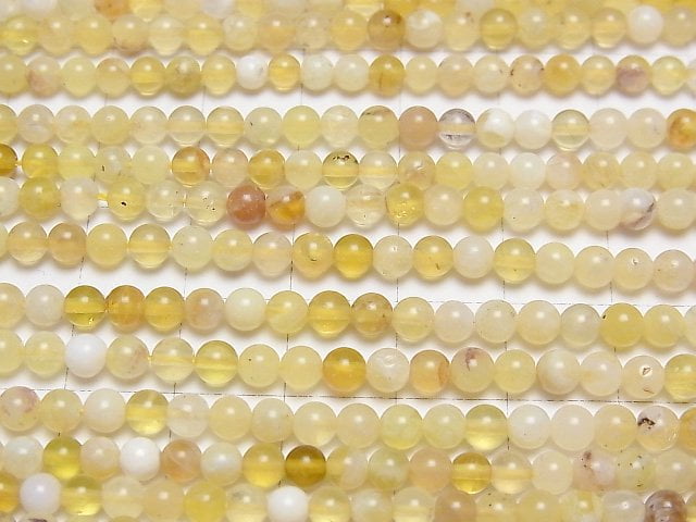 Gelber Opal AA+ Rund 4mm 1 Strang Perlen (ca. 15 Zoll/37 cm)
