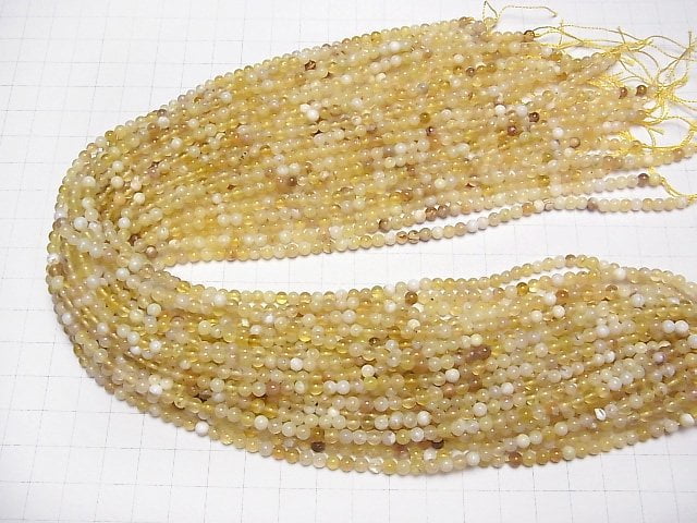 Gelber Opal AA+ Rund 4mm 1 Strang Perlen (ca. 15 Zoll/37 cm)