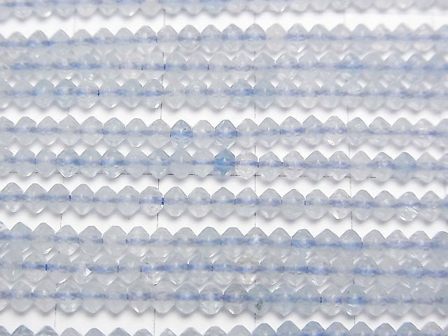 Hochwertig! Aquamarin AA++ Abacus Schnitt 3x3x2mm 1 Strang Perlen (ca. 15 Zoll/36 cm)