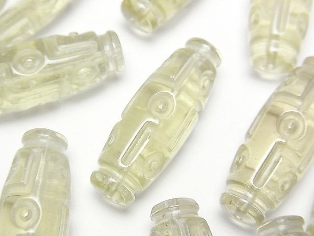 Libyan Desert Glass dZi Beads Rice 1pc