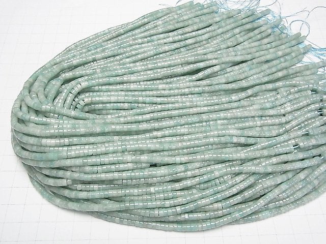 Amazonit AA Rondelle (Heishi) 4x4x2mm 1 Strang Perlen (ca. 15 Zoll/37 cm)