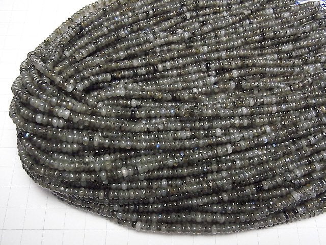 Labradorit AA Rondelle 4x4x2mm 1 Strang Perlen (ca. 15 Zoll/37 cm)