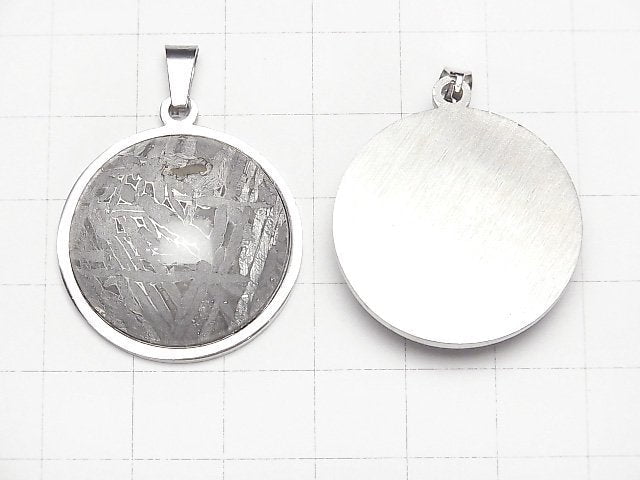 Meteorite (Altai meteorite) Round Pendant 28x28mm 1pc