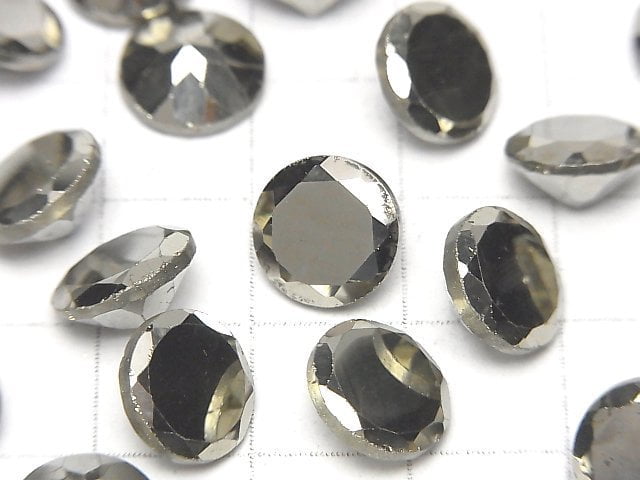 Pyrite Loose stone Round Faceted 10x10mm 1pc