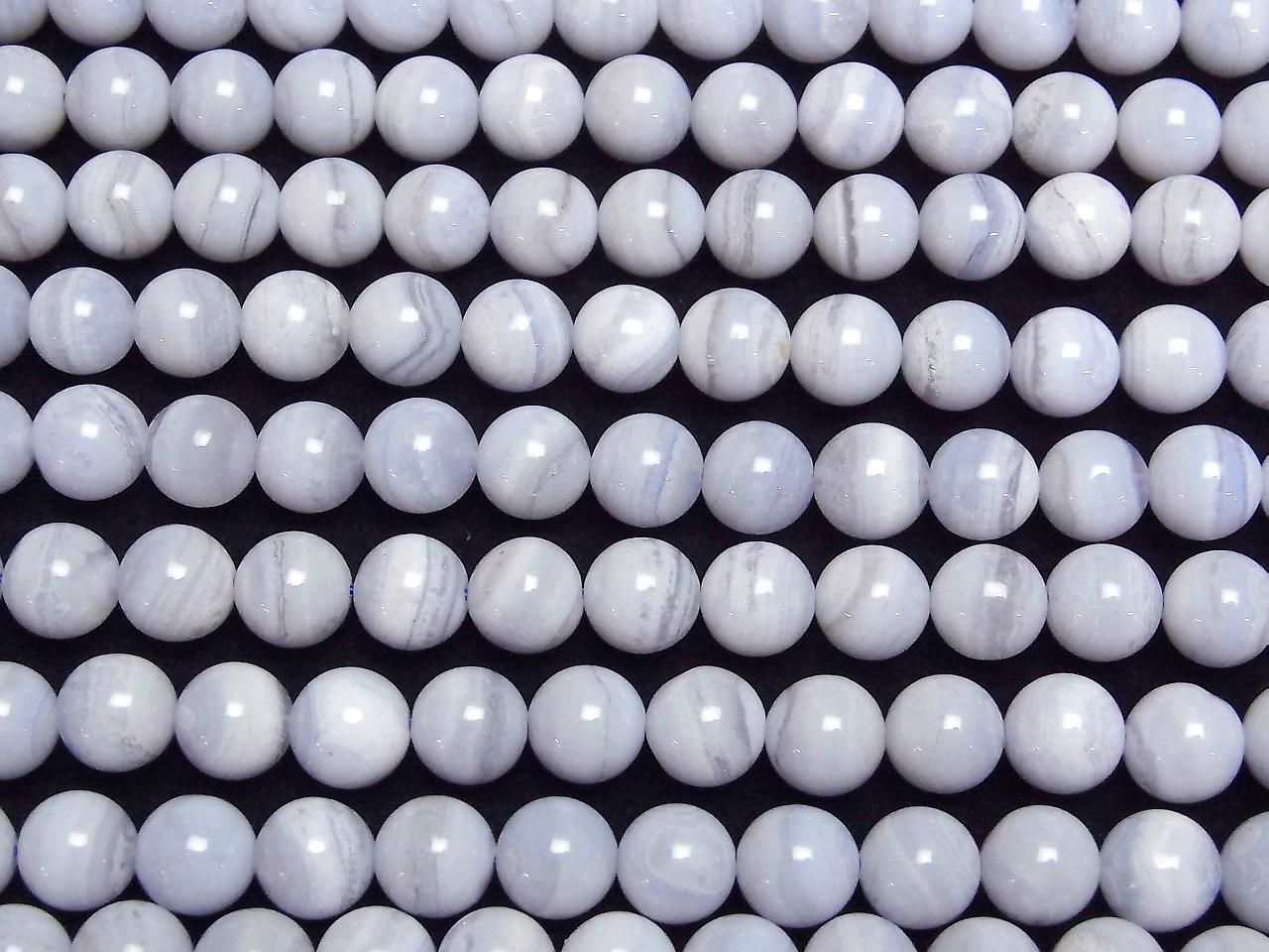 Blue Lace Agate AA++ Round 8mm half or 1strand beads (aprx.15inch/38cm)