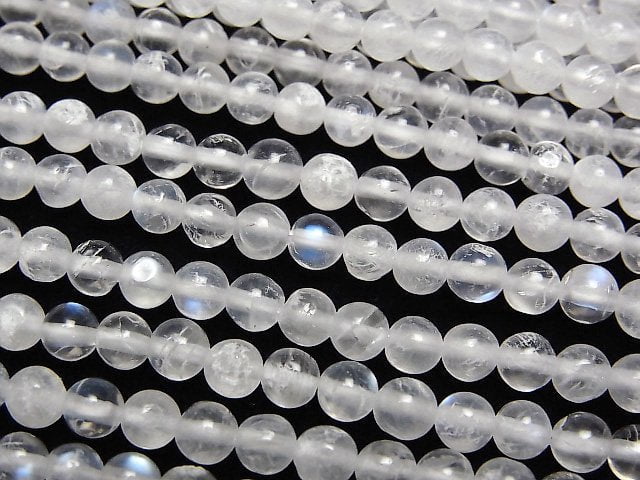 Royal Blue Moonstone AA+ Round 4mm 1strand beads (aprx.15inch/36cm)