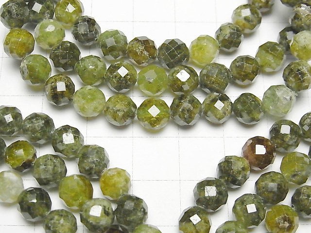 Hochwertig! Grossulargranat AA+ facettierte Runde 7mm Armband