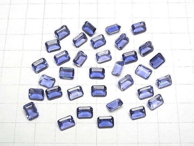 Hochwertiger Farbwechsel-Fluorit AAA Lose Stein Rechteck facettiert 8x6x4mm 1 Stück