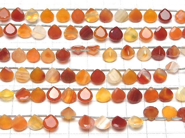 Gemischter Karneol Kastanienbraun facettiert 8x8mm halb oder 1strang Perlen (ca. 6 Zoll/16 cm)