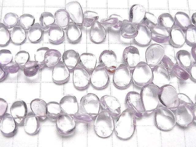 Hochwertiger Rosa Amethyst AAA- Birnenform (glatt) halb oder 1strang Perlen (ca. 7 Zoll/18 cm)