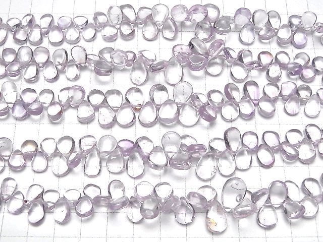Hochwertiger Rosa Amethyst AAA- Birnenform (glatt) halb oder 1strang Perlen (ca. 7 Zoll/18 cm)